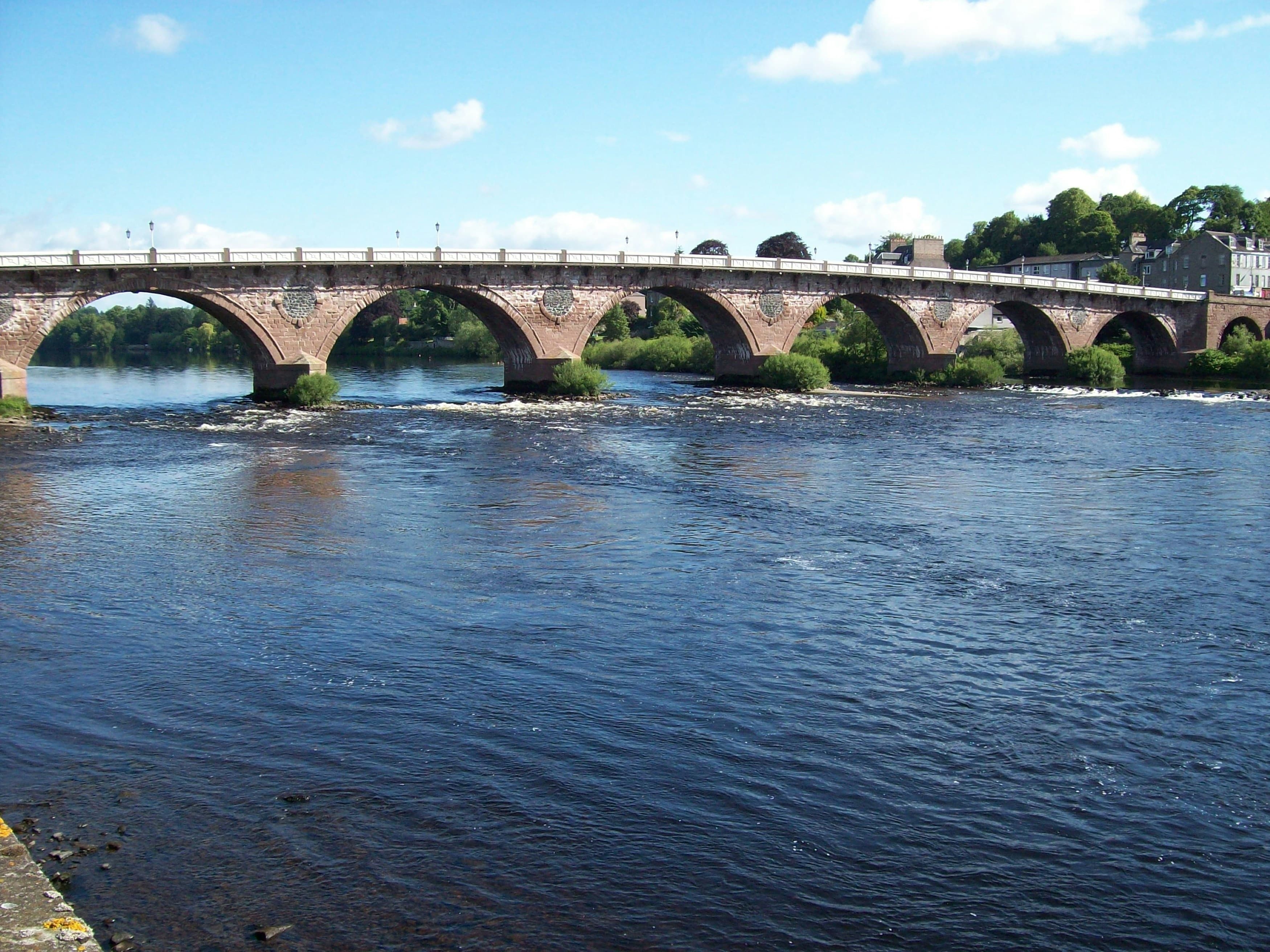 Bridge over the River Tay at Perth, Scotland