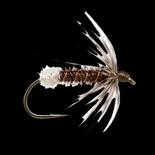 Soft-hackled spider fly for traditional river methods