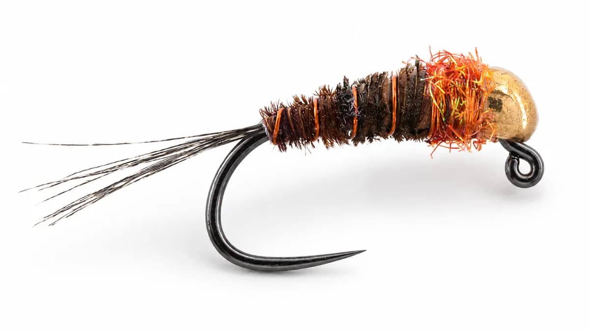 Fly rod and reel beside an alpine stream