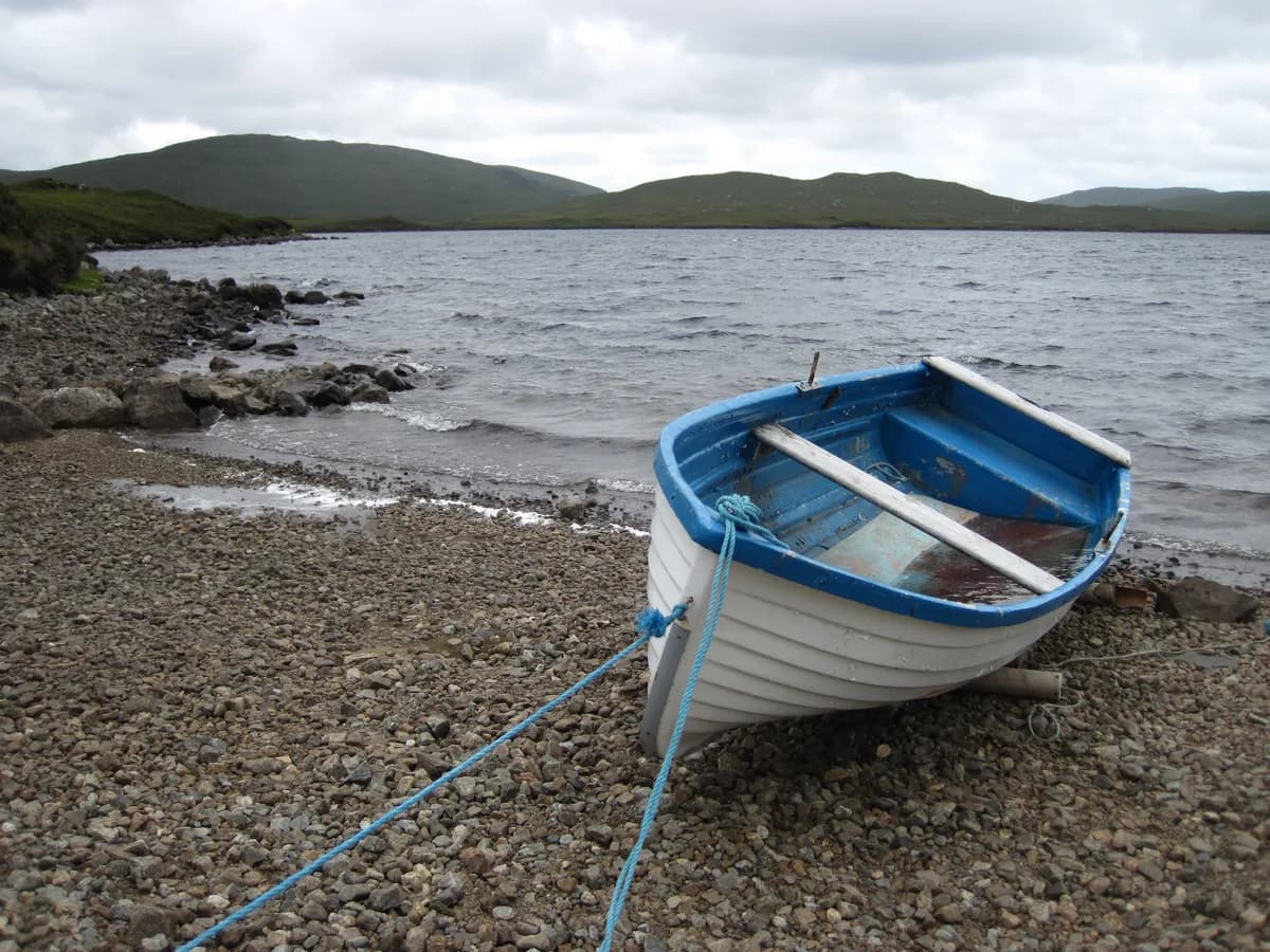 View over Loch Langabhat (Loch Langavat) from Carabrock on the Isle of Lewis, Outer Hebrides, Scotland