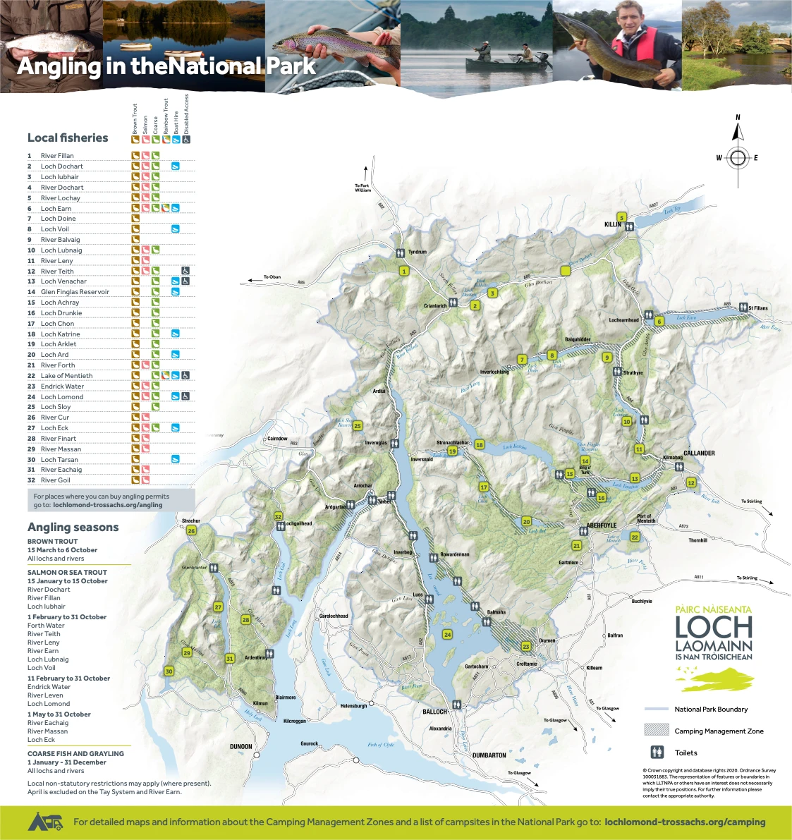 Loch Lomond Fishing Map