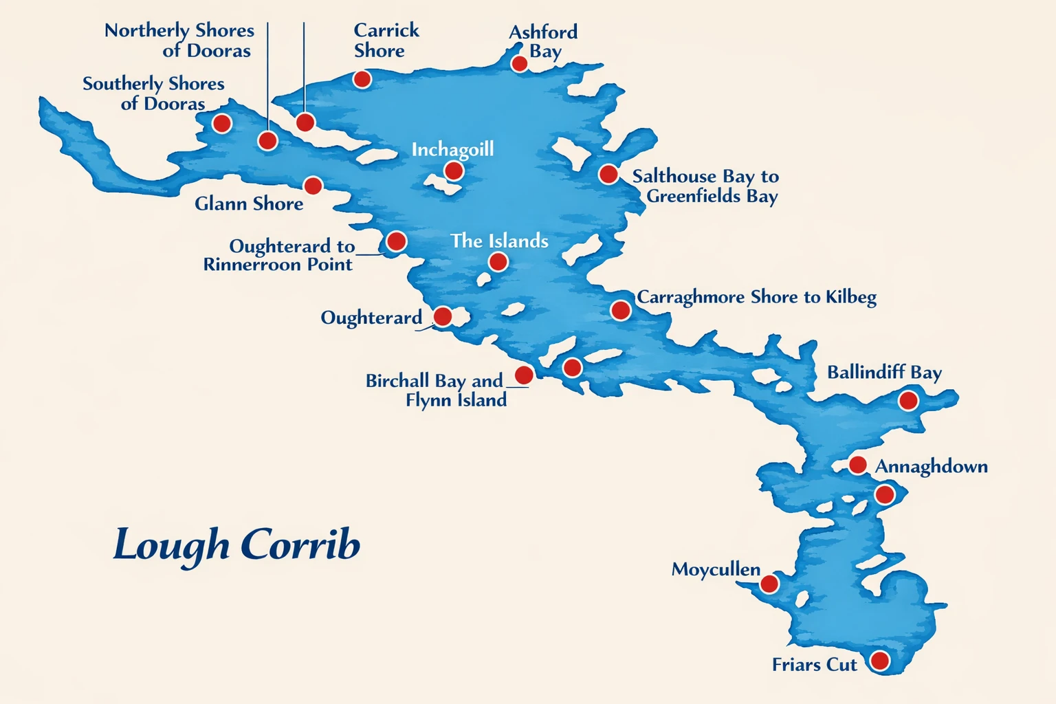 Lough Corrib Fishing Map