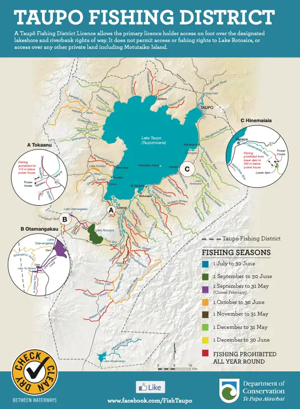 Waitahanui River Fishing Map