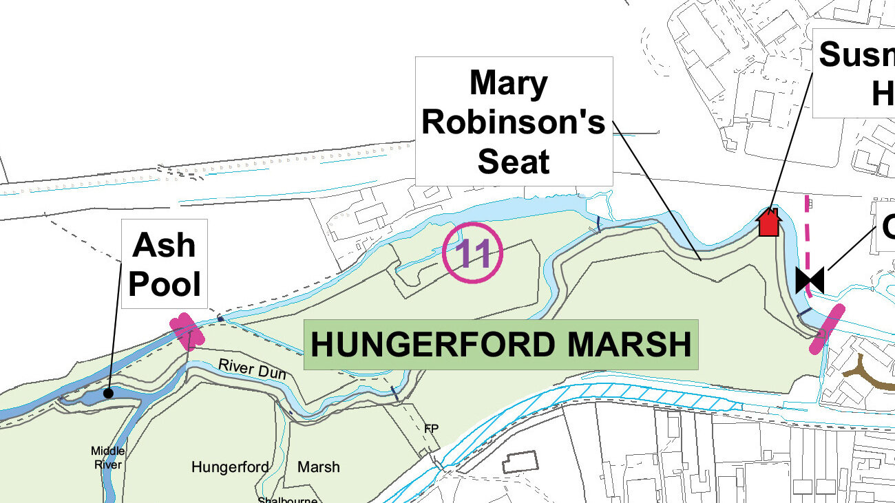 Beat 11 — Hungerford Marsh (River Dun) — beat map section